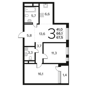 Планировка квартиры, ID 550781