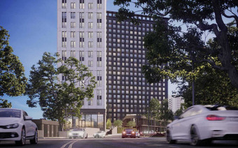 фото ЖК Shome со стороны проезжей части