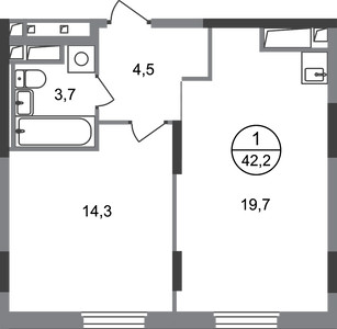 Планировка квартиры, ID 387746
