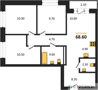 Планировка квартиры, ID 462101