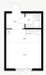 Планировка студии(квартира) площадью 23.6 квадратных метров в “ЖК Ярославский”