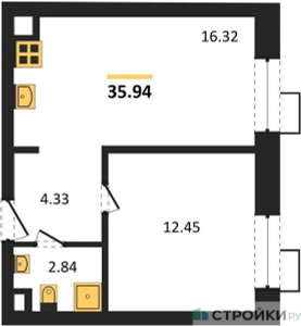 Планировка апартаментов, ID 232745
