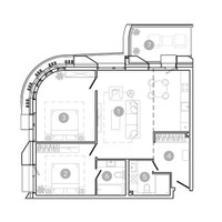 Планировка трехкомнатной(квартира) площадью 80.8 квадратных метров в “ЖК УНО Соколиная гора”