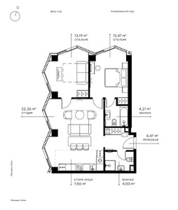 Планировка квартиры, ID 164726