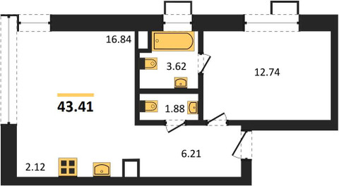 Планировка апартаментов, ID 116833