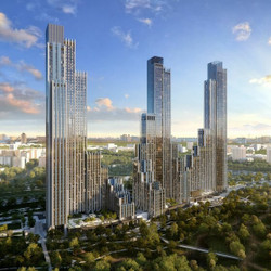 Планировка трехкомнатной(квартира) площадью 92.3 квадратных метров в ЖК “ЖК Айс Тауэрс”