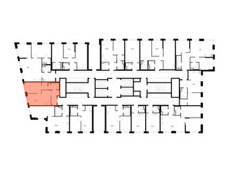 Планировка однокомнатной(квартира) площадью 41.6 квадратных метров в ЖК “ЖК 2-й Иртышский”