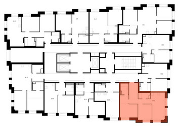 Планировка двухкомнатной(квартира) площадью 58.3 квадратных метров в ЖК “ЖК Онежский вал”