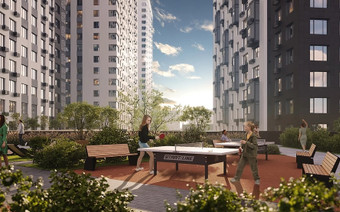 Зона отдыха в ЖК “EVO”