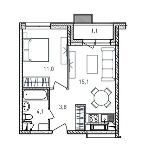 Планировка квартиры, ID 333027