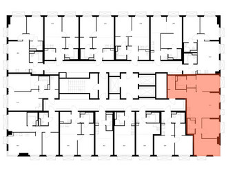 Планировка трехкомнатной(квартира) площадью 72.7 квадратных метров в ЖК “ЖК 2-й Иртышский”