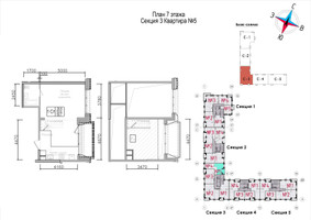Планировка однокомнатной(квартира) площадью 58.7 квадратных метров в “ЖК Art (АРТ)”