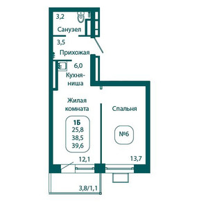 Планировка квартиры, ID 505751