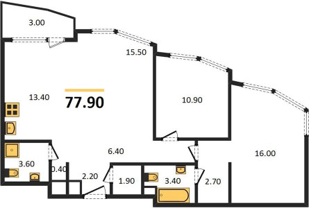 Планировка квартиры, ID 122849