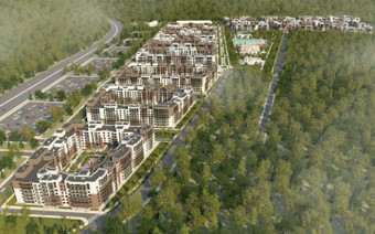 Вид на весь квартал и воздуха