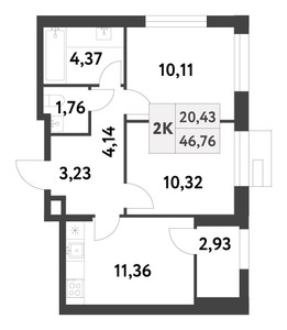 Планировка квартиры, ID 497271