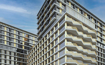 Фасады ЖК "Nametkin Tower"