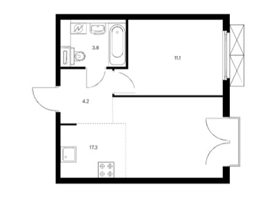 Планировка квартиры, ID 80607