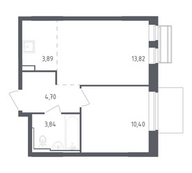 Планировка однокомнатной(квартира) площадью 36.65 квадратных метров в ЖК “ЖК Рублевский Квартал”