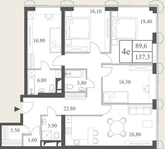 Планировка квартиры, ID 144736