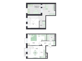 Планировка трехкомнатной(квартира) площадью 76.2 квадратных метров в “ЖК G3 Театральный”