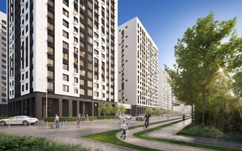 Придомовая территория ЖК “Поколение первых”