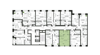Планировка студии(квартира) площадью 29.3 квадратных метров в “ЖК Пушкино Град”