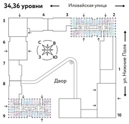 Планировка трехкомнатной(квартира) площадью 52 квадратных метров в ЖК “ЖК Страна Заречная”