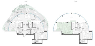 Планировка 4+ комнатной(квартира) площадью 239 квадратных метров в “Клубный квартал "Фрунзенская набережная"”
