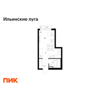 Планировка студии(квартира) площадью 24.09 квадратных метров в “ЖК Ильинские луга”