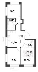 Планировка квартиры, ID 497355