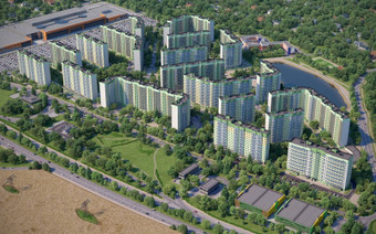 фото ЖК Город Счастья с высоты птичьего полёта