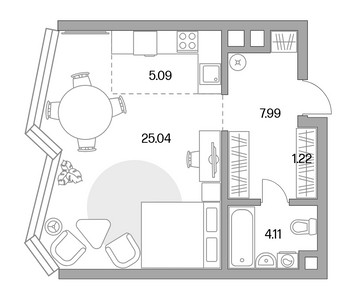 Планировка квартиры, ID 520545