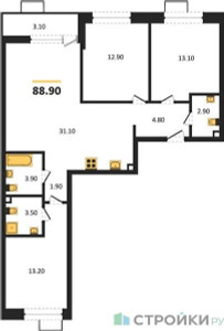 Планировка квартиры, ID 253397