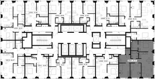 Планировка трехкомнатной(квартира) площадью 81.8 квадратных метров в “ЖК SET (Сет)”
