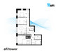 Планировка трехкомнатной(квартира) площадью 101.9 квадратных метров в “ЖК AFI Tower (Афи Тауэр)”