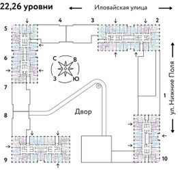 Планировка трехкомнатной(квартира) площадью 50.1 квадратных метров в ЖК “ЖК Страна Заречная”