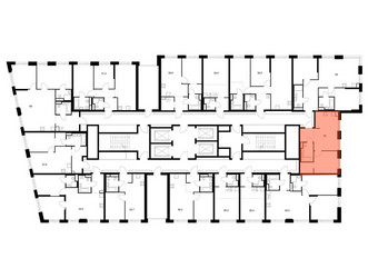 Планировка однокомнатной(квартира) площадью 38 квадратных метров в ЖК “ЖК 2-й Иртышский”