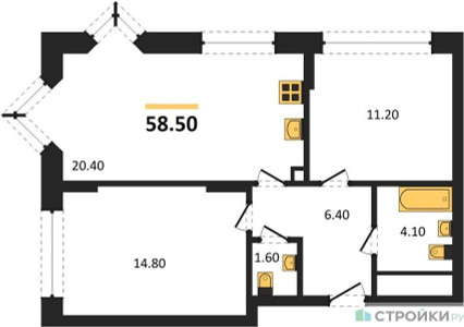 Планировка квартиры, ID 434220