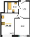 Планировка квартиры Студия (Квартиры)27