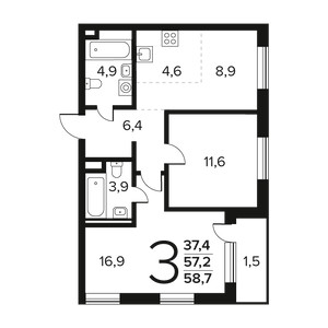 Планировка квартиры, ID 555320