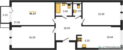 Планировка квартиры, ID 455830
