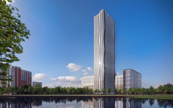 Вид с реки на "AFI Tower"