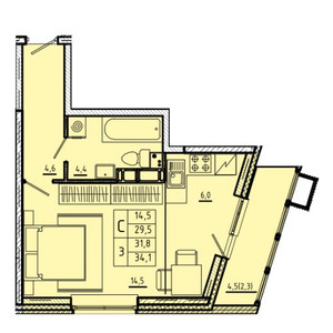 Планировка квартиры, ID 564042