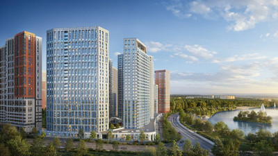 Планировка двухкомнатной(апартаменты) площадью 61.5 квадратных метров в ЖК “ЖК Скай Спутник”