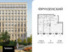 Планировка трехкомнатной(квартира) площадью 149.4 квадратных метров в “Клубный квартал "Фрунзенский"”