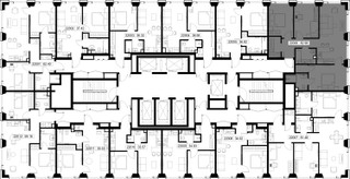 Планировка трехкомнатной(квартира) площадью 83 квадратных метров в “ЖК SET (Сет)”