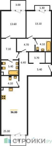 Планировка квартиры, ID 406935