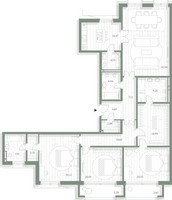 Планировка трехкомнатной(квартира) площадью 198.51 квадратных метров в “Фамильный дом Люче”