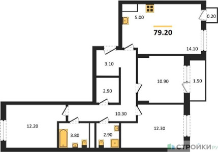 Планировка квартиры, ID 543002
